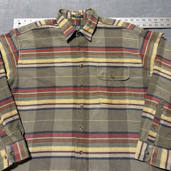 Vintage Orvis Shacket Mens L Striped Southwestern Heavy Work Shirt Oversized - Picture 5 of 15